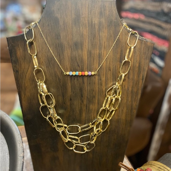 NWT Brass Large-Linked Chain Necklace - Picture 1 of 2